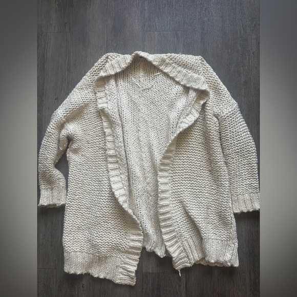 Free People Cream Knit Cardigan - Picture 1 of 3